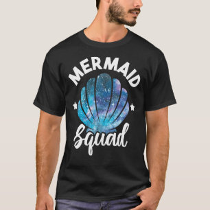 Cute Mermaid Squad Seashell Matching Mermaid Squad T-Shirt
