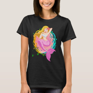 Cute Mermaid Swim Ocean  Mermaids Women Girly Girl T-Shirt