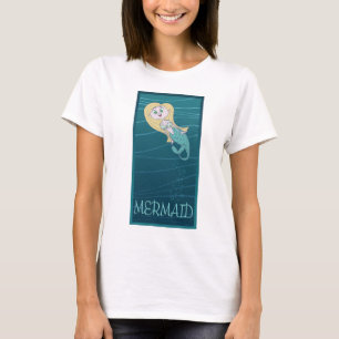 Cute Mermaid swimming in the sea T-Shirt