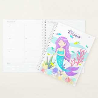 Cute Mermaid Under the Sea Neon Planner