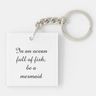 Cute Mermaid With Seahorses Key Chain