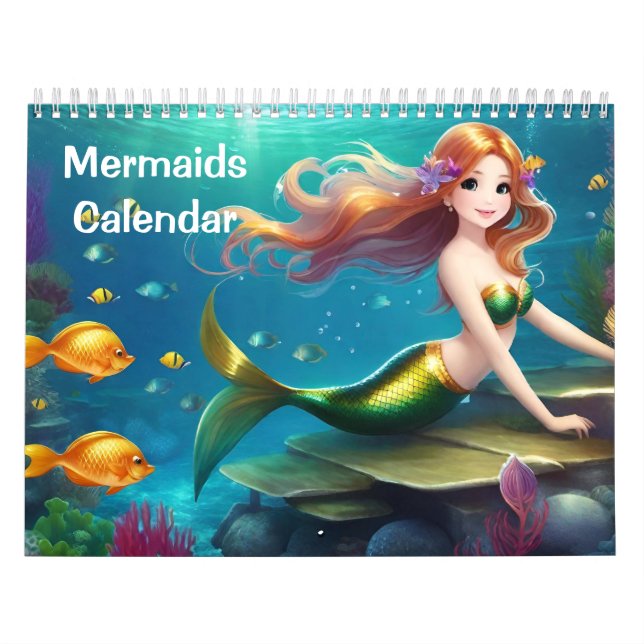 Cute Mermaids Calendar for Kids (Cover)