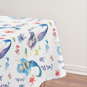 Cute Mermaids Under the Sea Tablecloth