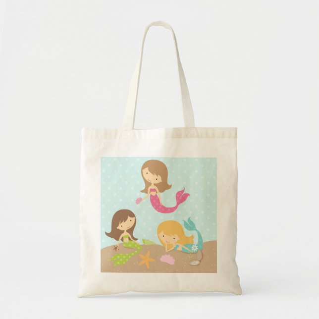 Cute Mermaids under the sea Tote Bag (Front)