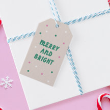 Cute Merry & Bright Confetti Pink Holiday