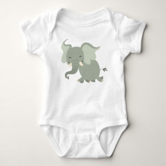 Cute Merry Cartoon Elephant Baby Apparel Bodysuit