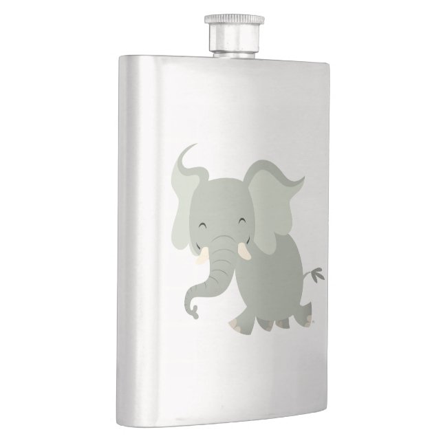 Cute Merry Cartoon Elephant Classic Flask (Right)