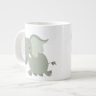 Cute Merry Cartoon Elephant Jumbo Mug