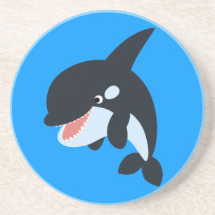 Cute Merry Cartoon Killer Whale Coaster