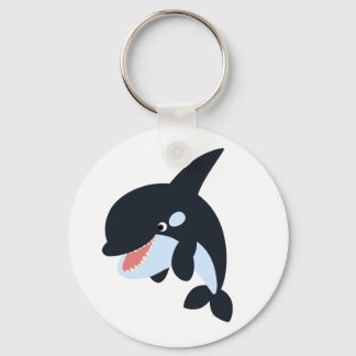 Cute Merry Cartoon Killer Whale Keychain