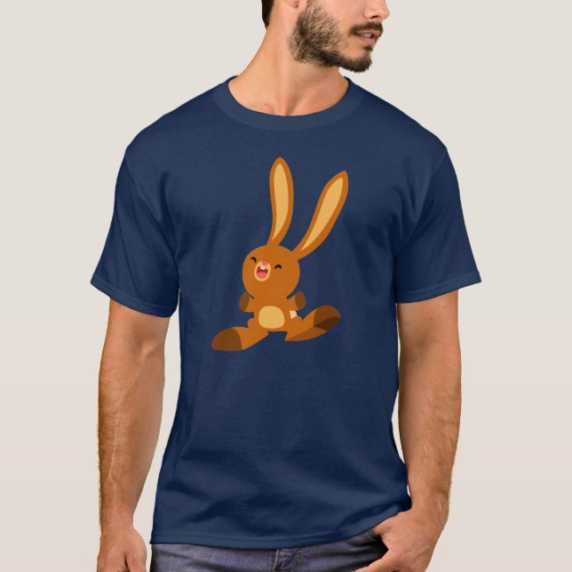 Cute Merry Cartoon Rabbit T-Shirt (Front)