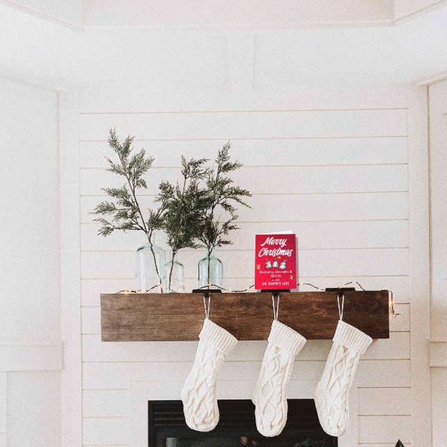 Cute Merry Christmas Add Child Name From Grandma Holiday Card (Creator Uploaded)