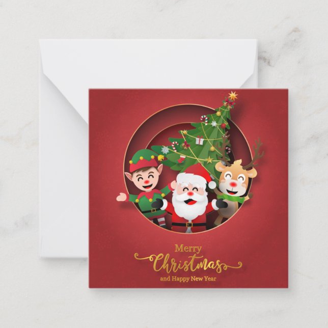 Cute Merry Christmas Card (Front)