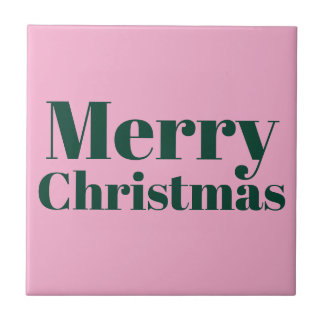 Cute Merry Christmas Ceramic Tile. Tile