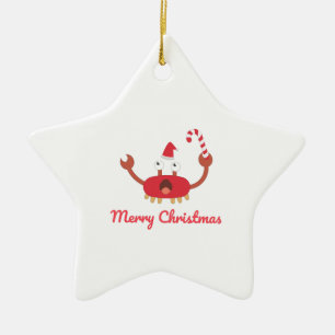 Cute Merry Christmas Ceramic Tree Decoration
