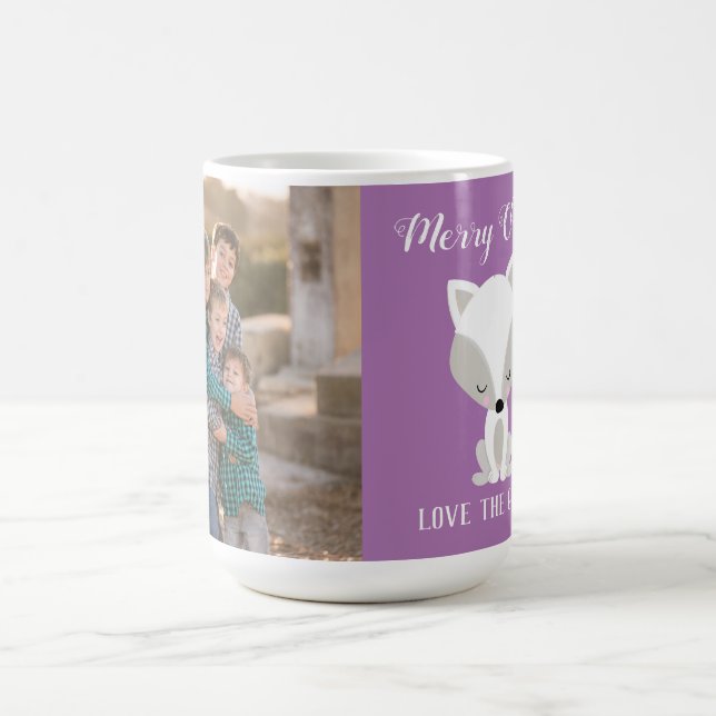 Cute Merry Christmas Fox Coffee Mug (Center)