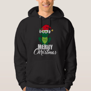 Cute Merry Christmas Frog Hoodie