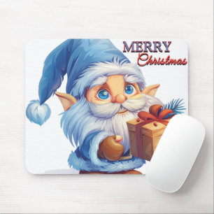Cute Merry Christmas Gnome Mouse Pad