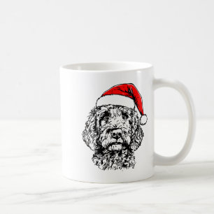 Cute Merry Christmas Goldendoodle Santa Christmas  Coffee Mug