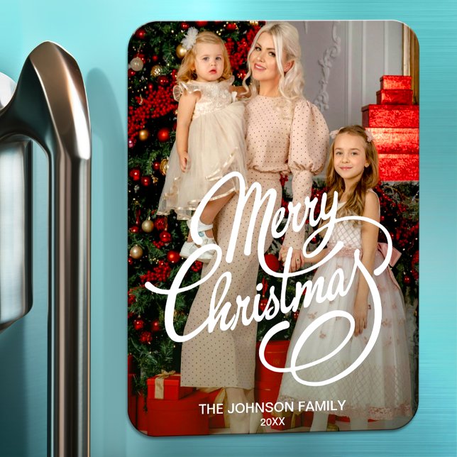 Cute Merry Christmas holiday cards family photo Magnet (Creator Uploaded)