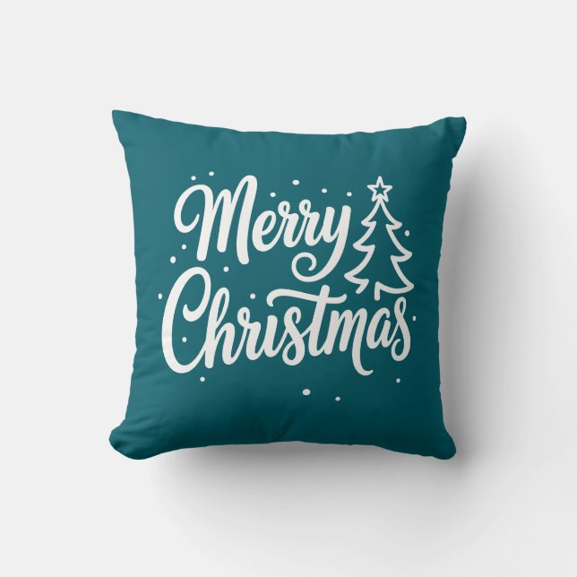 Cute Merry Christmas Holiday Cushion (Front)