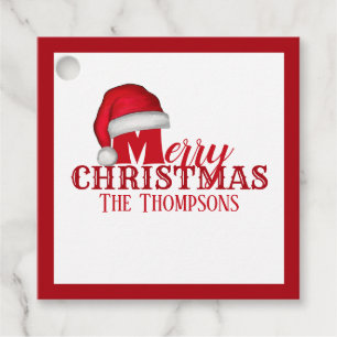 Cute Merry Christmas Holiday Custom Christmas Favour Tags