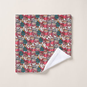 Cute Merry Christmas – Holiday Festive Wash Cloth