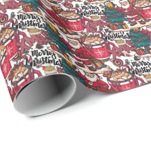 Cute Merry Christmas – Holiday Festive Wrapping Paper