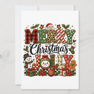 Cute Merry Christmas Jolly Invitation