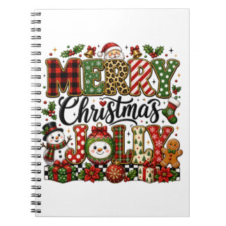 Cute Merry Christmas Jolly Notebook