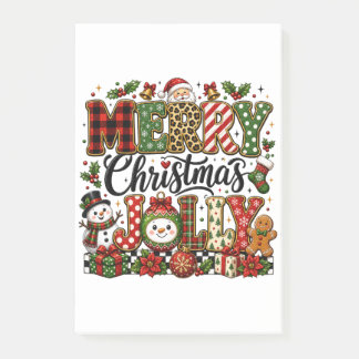 Cute Merry Christmas Jolly Post-it Notes
