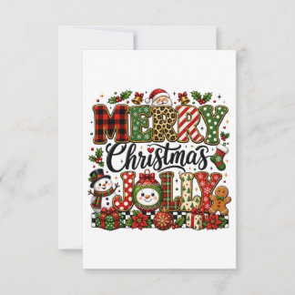 Cute Merry Christmas Jolly Save The Date