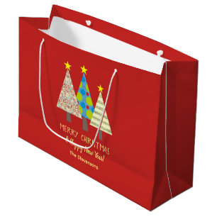 Cute Merry Christmas Large Gift Bag