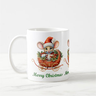 Cute Merry Christmas Mouse Mug