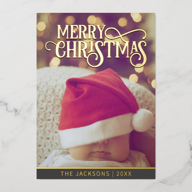 Cute Merry Christmas Photo  (Front)