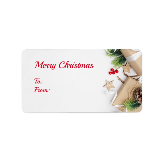 Cute Merry Christmas Rectangle Stickers (Front)