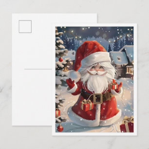 Cute Merry Christmas Santa Clause Postcard