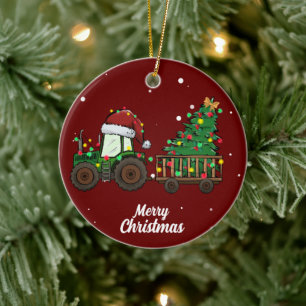 Cute Merry Christmas Tree  Ceramic Ornament