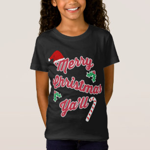 Cute Merry Christmas Ya'll Trailer Cat T-Shirt