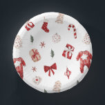 Cute Merry Little Red Winter Christmas Baby Shower Paper Plate<br><div class="desc">Cute Merry Little Red Winter Christmas Baby Shower Paper Plates</div>