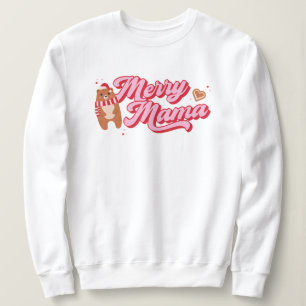 Cute Merry Mama Bear Holiday Season Sweatshirt