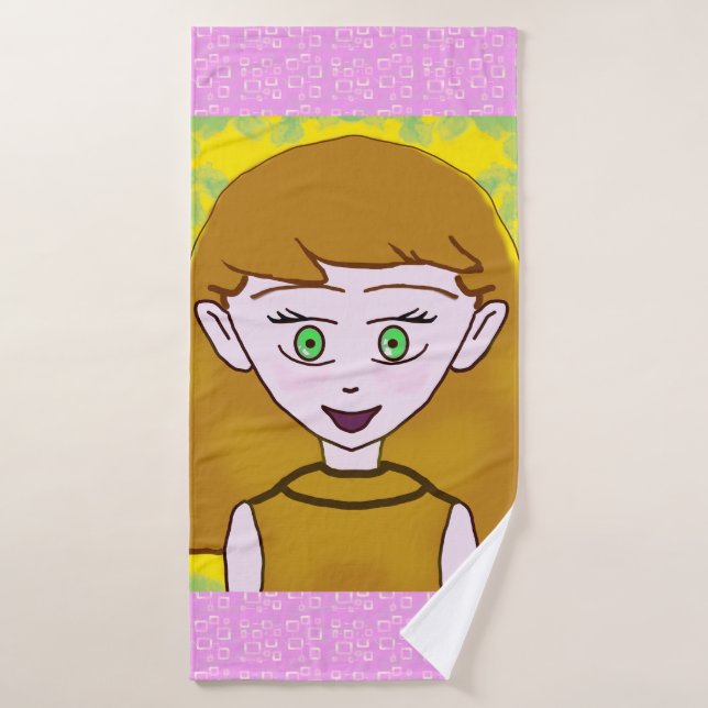 Cute Merry Pink  Bath Towel Set (Bath Towel)