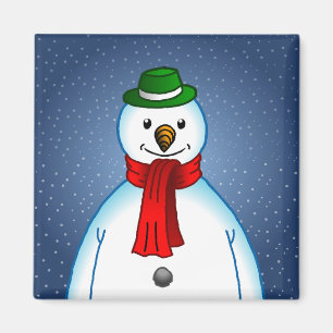 Cute & Merry Snowman Magnet