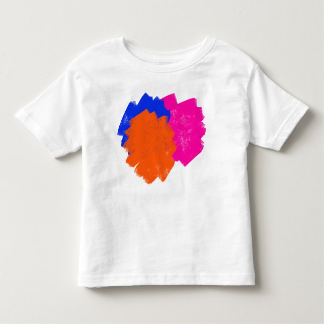 Cute messy colourful splashes toddler T-Shirt (Front)
