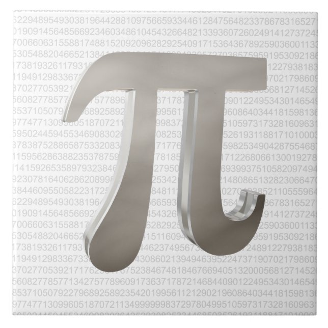 Cute metal pi character tile (Front)
