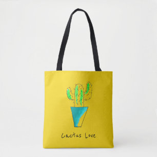 Cute Mexican cactus desert art Tote Bag