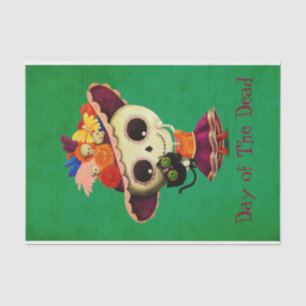 Cute Mexican Day of The Dead Girl Tissue Paper