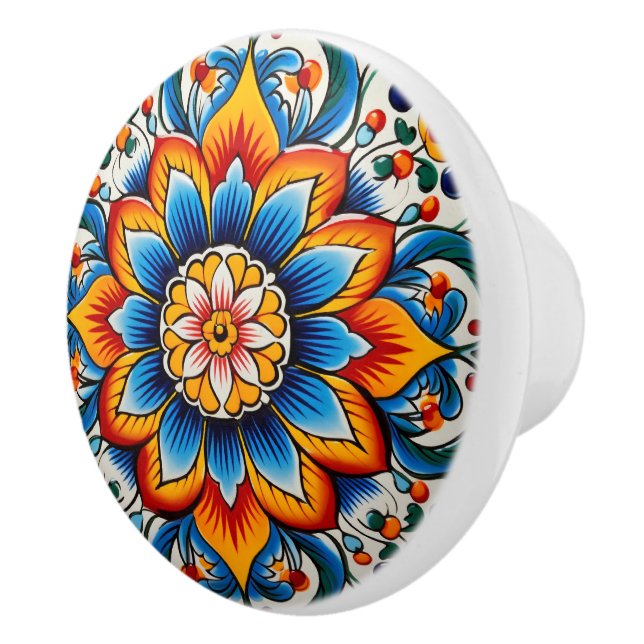 Cute Mexican style crafting  Ceramic Knob (Right)
