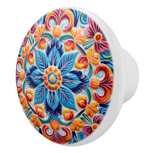 Cute Mexican style crafting  Ceramic Knob