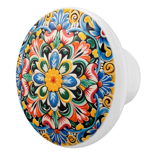 Cute Mexican style crafting  Ceramic Knob (Right)